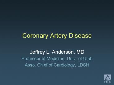 Coronary Artery Disease