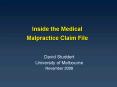 Inside the Medical Malpractice Claim File PowerPoint PPT Presentation