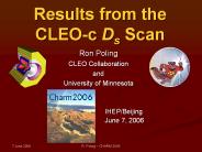 Results from the CLEO-c Ds Scan