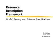 Resource Description Framework Model, Syntax, and Schema Specifications