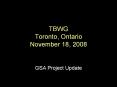 TBWG Toronto, Ontario November 18, 2008 PowerPoint PPT Presentation