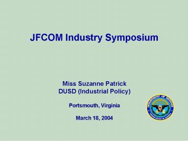 JFCOM Industry Symposium