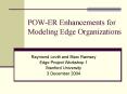 POWER Enhancements for Modeling Edge Organizations PowerPoint PPT Presentation