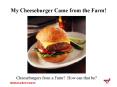 My Cheeseburger Came from the Farm PowerPoint PPT Presentation