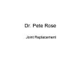 Dr' Pete Rose PowerPoint PPT Presentation