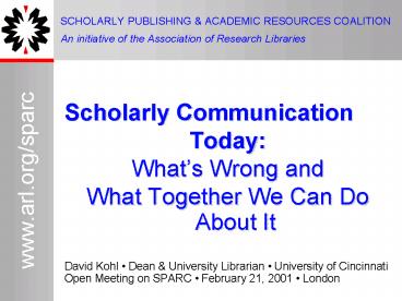 Scholarly Communication
