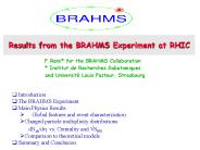 Results from the BRAHMS Experiment at RHIC