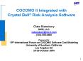 COCOMO II Integrated with Crystal Ball Risk Analysis Software PowerPoint PPT Presentation