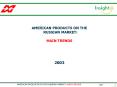 AMERICAN PRODUCTS ON THE RUSSIAN MARKET: MAIN TRENDS 2003 PowerPoint PPT Presentation