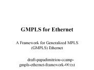 GMPLS for Ethernet
