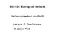 Biol 404: Ecological methods PowerPoint PPT Presentation