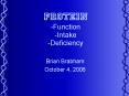 Protein Function Intake Deficiency PowerPoint PPT Presentation