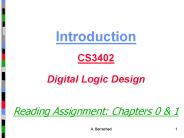 Introduction CS3402 Digital Logic Design  Reading Assignment: Chapters 0