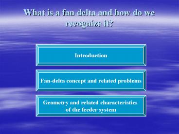 What is a fan delta and how do we recognize it