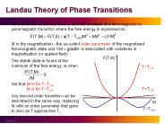 Landau Theory of Phase Transitions