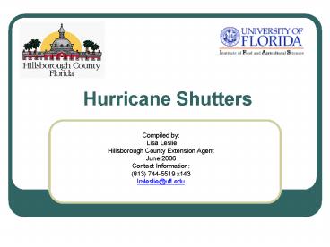 Hurricane Shutters