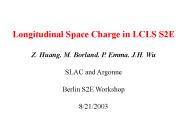 Longitudinal Space Charge in LCLS S2E
