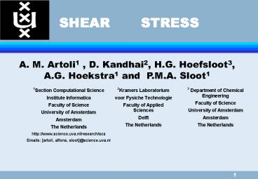 SHEAR STRESS