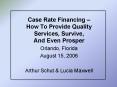 Case Rate Financing How To Provide Quality Services, Survive, And Even Prosper PowerPoint PPT Presentation