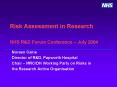 Risk Assessment in Research NHS R PowerPoint PPT Presentation