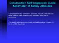 Construction Self-Inspection Guide Barometer of Safety Attitudes PowerPoint PPT Presentation