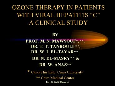 OZONE THERAPY IN PATIENTS WITH VIRAL HEPATITIS 