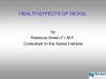 HEALTH EFFECTS OF NICKEL PowerPoint PPT Presentation