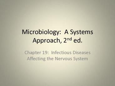 Microbiology: A Systems Approach, 2nd ed'