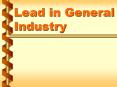 Lead in General Industry PowerPoint PPT Presentation