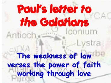 Pauls letter to the Galatians