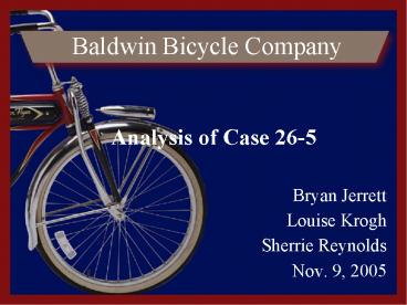 Baldwin Bicycle Company
