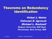 Theorems on Redundancy Identification