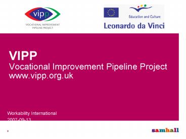 VIPP Vocational Improvement Pipeline Project www'vipp'org'uk