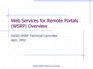 Web Services for Remote Portals (WSRP) Overview