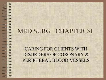 MED SURG CHAPTER 31