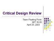 Critical Design Review