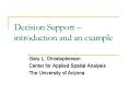 Decision Support introduction and an example PowerPoint PPT Presentation