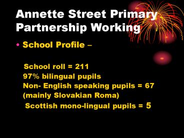 Annette Street Primary Partnership Working