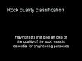 Rock quality classification PowerPoint PPT Presentation