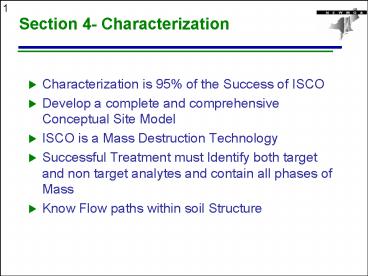 Section 4 Characterization