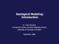 Geological Modeling: Introduction PowerPoint PPT Presentation