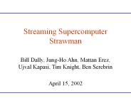 Streaming Supercomputer Strawman