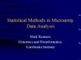 Statistical Methods in Microarray Data Analysis PowerPoint PPT Presentation
