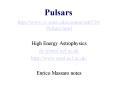 Pulsars PowerPoint PPT Presentation