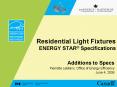 Residential Light Fixtures ENERGY STAR Specifications PowerPoint PPT Presentation