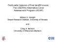 Field water balance of final landfill covers: The USEPA PowerPoint PPT Presentation