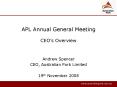 APL Annual General Meeting CEOs Overview PowerPoint PPT Presentation