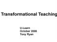 Transformational Teaching PowerPoint PPT Presentation