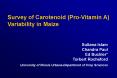 Survey of Carotenoid ProVitamin A Variability in Maize PowerPoint PPT Presentation