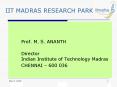 IIT MADRAS RESEARCH PARK PowerPoint PPT Presentation